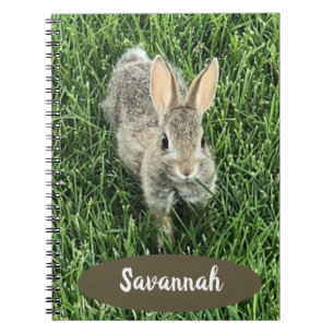 Custom Cute Cottontail Bunny Notebook
