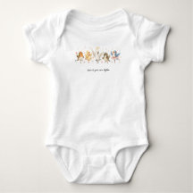 Custom Cute Dancing Birds Baby Bodysuit