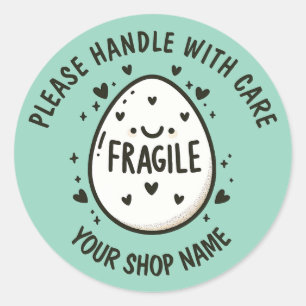 Custom Cute Egg Fragile Stickers