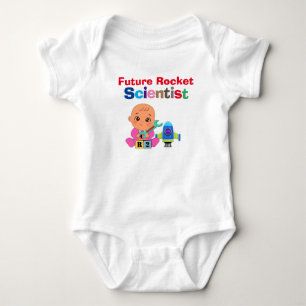 Custom Cute Funny Baby Future Rocket Scientist Bodysuit