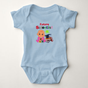 Custom Cute Funny Baby Future Scientist Profession Bodysuit