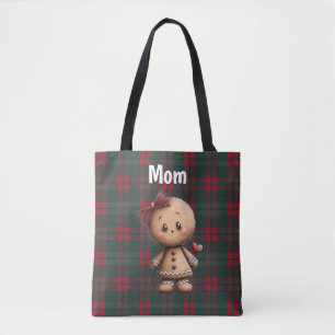 Custom cute gingerbread Christmas Tote Bag