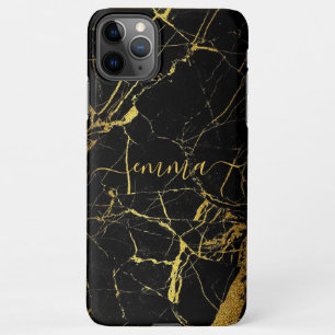 Custom Cute Gold Black Marble Cell Phone 12 13 iPhone 11Pro Max Case