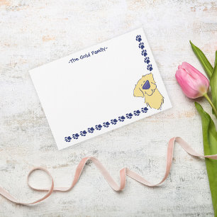 Custom Cute Golden Retriever Thank You Note Card