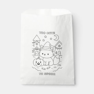 Custom Cute Halloween Colouring Kids Activity Trea Favour Bag