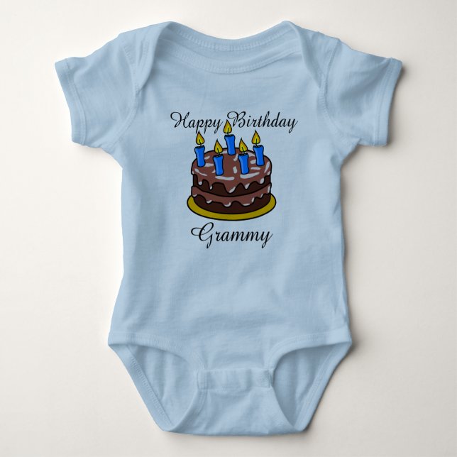Custom cute Happy Birthday Grammy baby Shirt (Front)