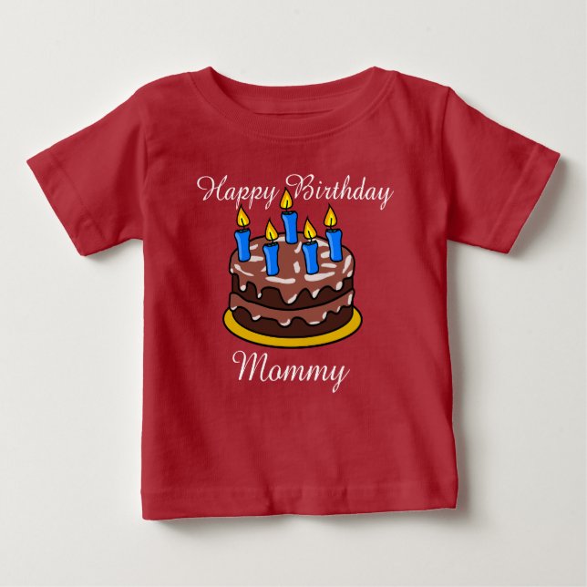 Custom cute Happy Birthday mummy baby Shirt (Front)