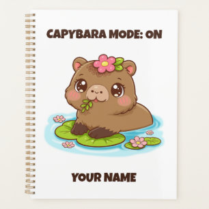 Custom Cute Kawaii Capybara Mode Planner