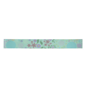 Custom Cute Kidcore Confetti Floral & Vine Pattern Satin Ribbon