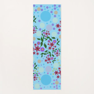 Custom Cute Kidcore Confetti Floral & Vine Pattern Yoga Mat