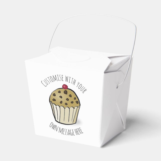 Custom Cute Mini Muffin Custom Text Favour Box (Front Side)