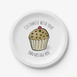 Custom Cute Mini Muffin Paper Plate