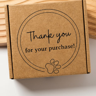 Custom Cute Paw Thank you For Your Order Purchase Self-inking Stamp