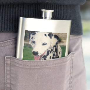 Custom Cute Pet Friend Photo Upload Dog Image Hip Flask