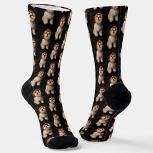 Custom Cute Pet Photo Pattern  Socks