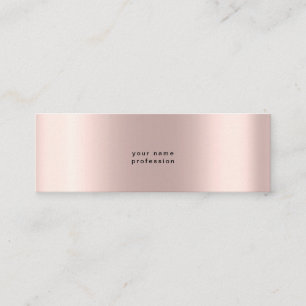 Custom Cute Pink Simple Mini Business Card