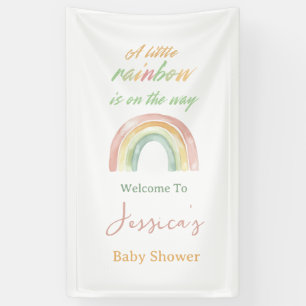 Custom Cute Rainbow Baby Shower Welcome Banner