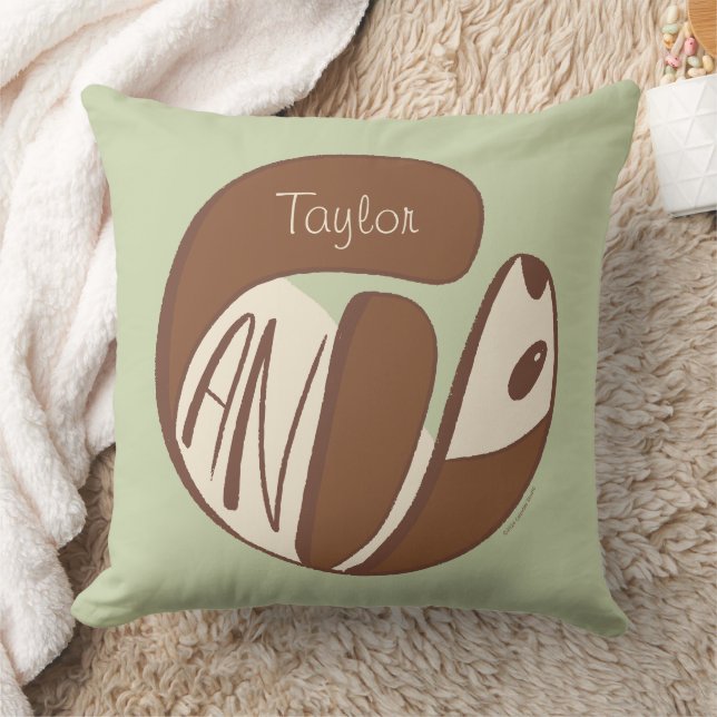 Custom Cute Rolling Big Panda Bear Nursery Cushion (Blanket)