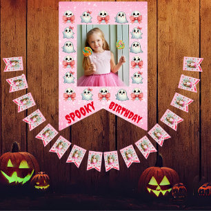 Custom Cute Spooky Ghost Theme Birthday Party Bunting