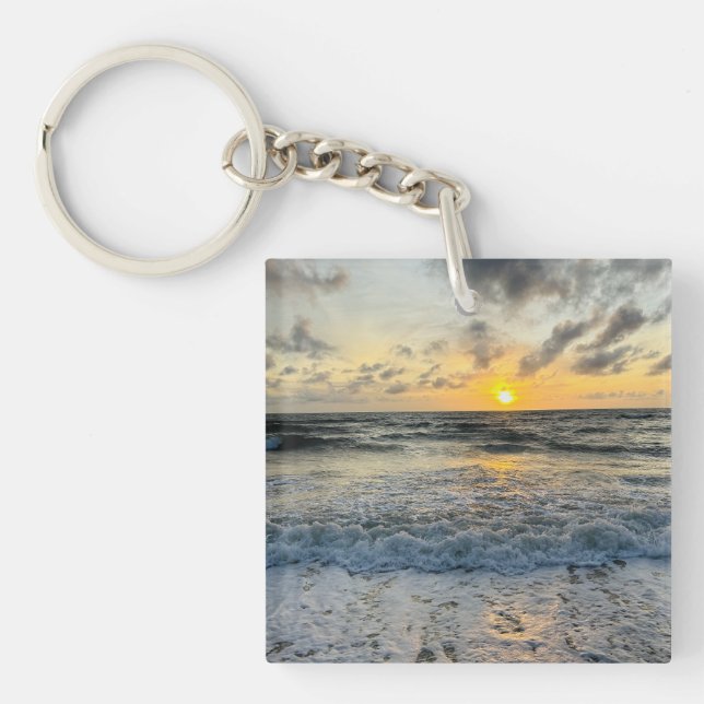 Custom Cute Two Photo Double Sided Personalised Key Ring (Front)