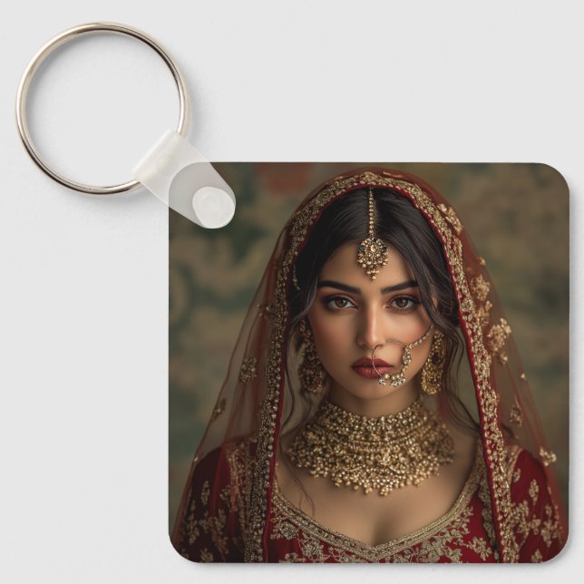 Custom Cute Two Photo Double Sided Personalised Key Ring (Front)