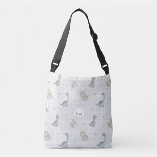 Custom Cute Watercolor Dinosaur Male Teacher  Crossbody Bag
