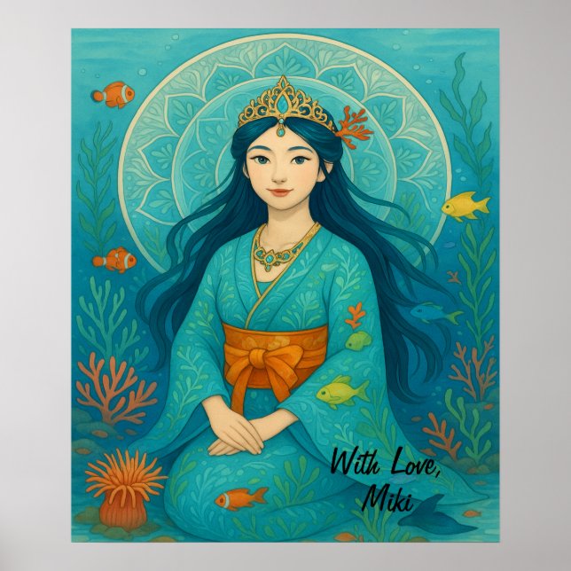 Custom Cute Whismusical Underwater Princess  Poster (Front)