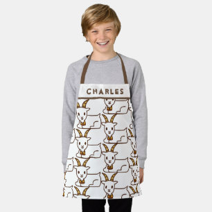 Custom Cute White Little Goat Apron