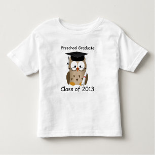 Custom Cute Wise Owl Preschool Graduate Kids Shirt
