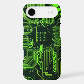 Custom Cyber Green PCB Circuit Board Tech Art