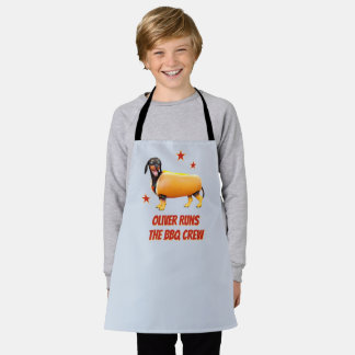 Custom Dachshund BBQ Crew Funny Wiener Dog Apron