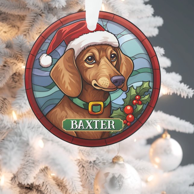 Custom Dachsund Christmas Ornament (Custom Dachsund Ornament)