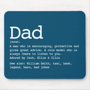 Custom Dad Definition Father's Day Blue Mouse Pad