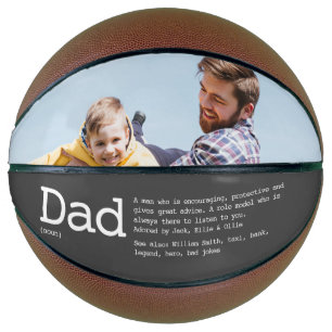 Custom Dad Definition Photo Grey  Basketball
