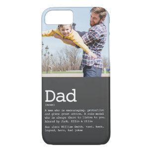 Custom Dad Definition Photo Modern Grey iPhone 8/7 Case