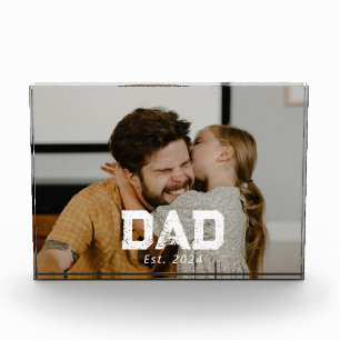 Custom Dad Established Modern Bold Photo Block