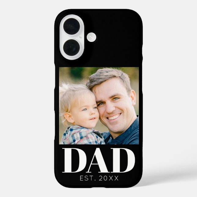 Custom Dad Established Photo Fathers Day Case-Mate iPhone Case (Back)