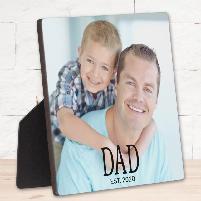 Custom Dad Established Photo Plaque (Creator Uploaded)