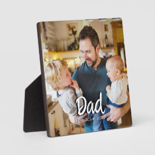 Custom Dad Established Photo Plaque