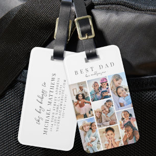 Custom Dad Photo Luggage Tag