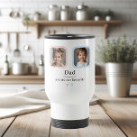 Custom Dad with 2 Kids Photos You Are Our Favourit Travel Mug<br><div class="desc">Celebrate your favourite superhero with this personalised travel mug for Dad! Featuring two custom kid photos and the sweet message “You are our favourite, ” it’s a heartfelt and practical gift he’ll love to take everywhere. Perfect for Father's Day, birthdays, or just because — this double-walled insulated mug keeps drinks...</div>