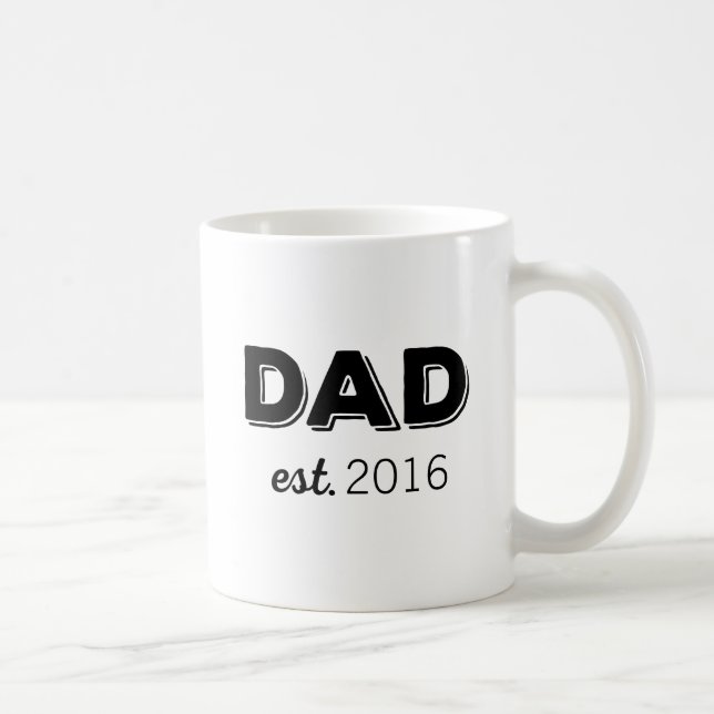 Custom DAD Year Established Coffee Mug (Right)