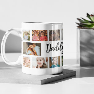 Custom Daddy 18 Photo Collage Coffee Mug