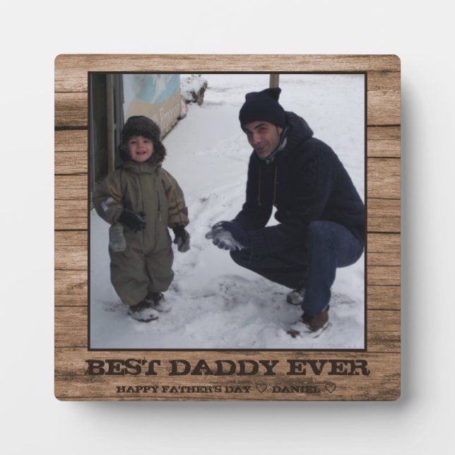 Custom Daddy Father's Day Photo Collage Plaque (Front)