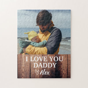 Custom Daddy jigsaw puzzle I Love You Daddy Photo