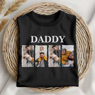 Custom Daddy Photo Collage Personalised Gift T-Shirt