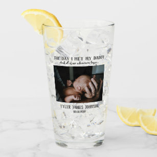 Custom Daddy Photo First Father's Day Glass