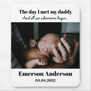 Custom Daddy Photo First Father's Day  Mouse Pad