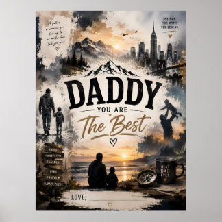 Custom Daddy You Are The Best Poster