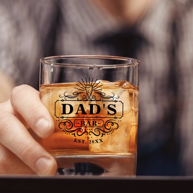 Custom Dad's Bar Year Established Glass (Creator Uploaded)